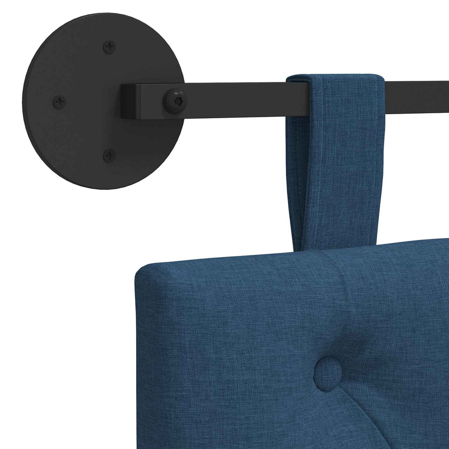 Hangend Hoofdeinde Wandgemonteerd Blauw 150 x 55 x 7 cm Stof