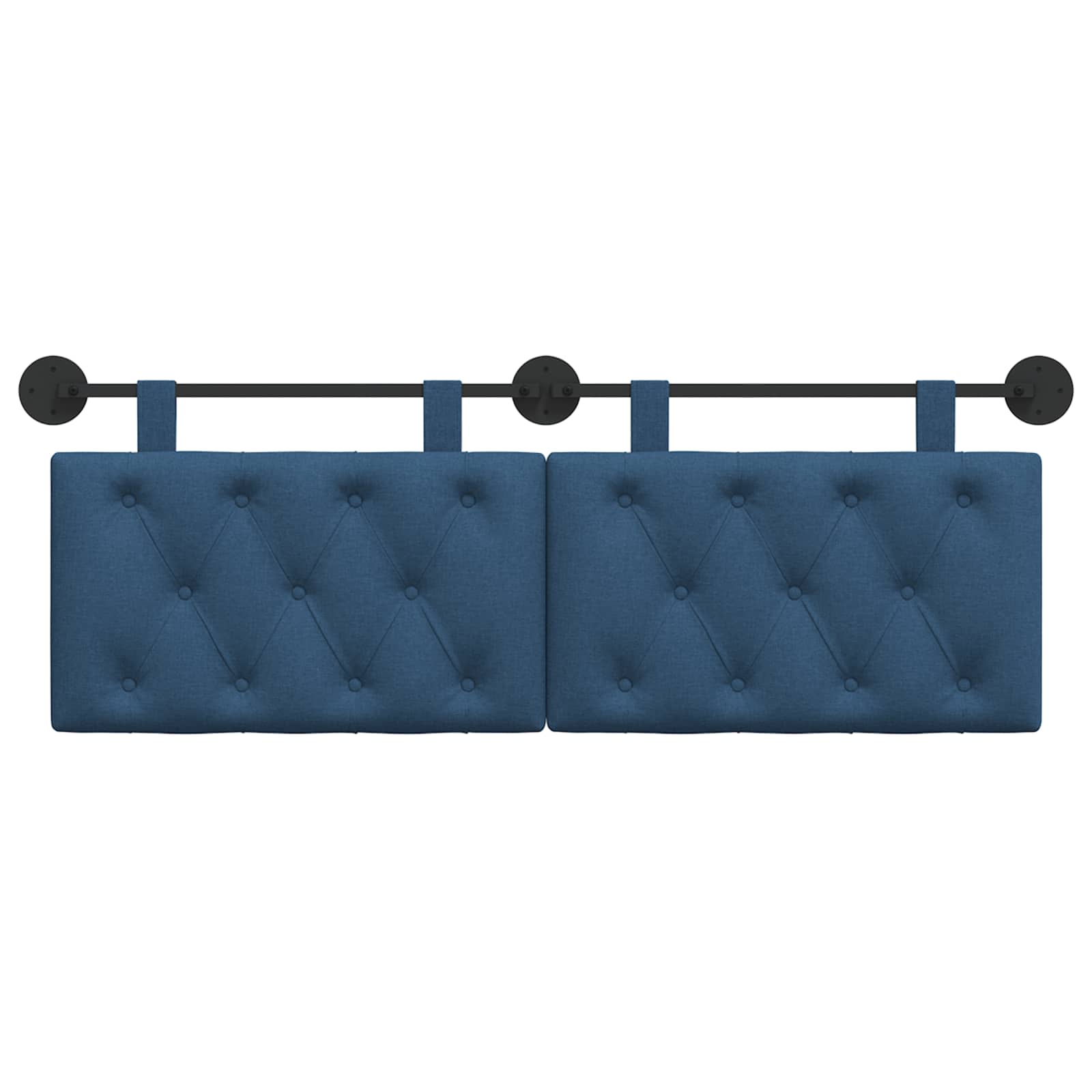 Hangend Hoofdeinde Wandgemonteerd Blauw 150 x 55 x 7 cm Stof