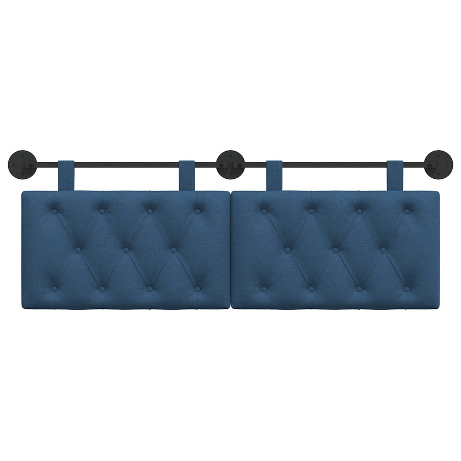 Hangend Hoofdeinde Wandgemonteerd Blauw 150 x 55 x 7 cm Stof