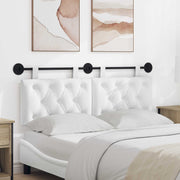 Hoofdbord wandmontage 150x55x7 cm stof wit