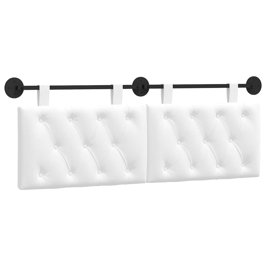 Hangend Hoofdeinde Wandgemonteerd Wit 150 x 55 x 7 cm Stof