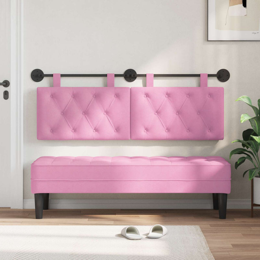 Hangend Hoofdeinde Wandgemonteerd Roze 150 x 55 x 7 cm Stof