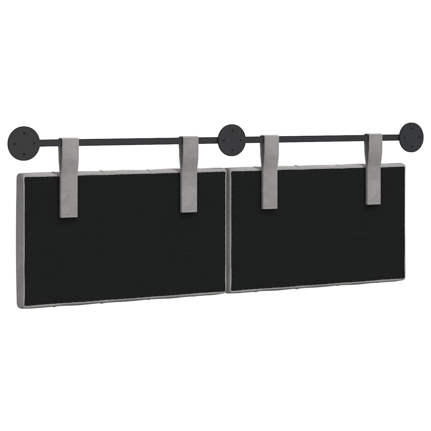 Hangend Hoofdeinde Lichtgrijs 150 x 55 x 7 cm Fluweel
