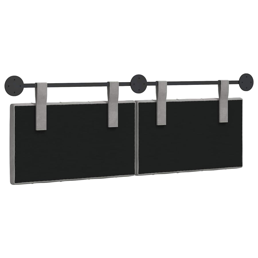 Hangend Hoofdeinde Lichtgrijs 150 x 55 x 7 cm Fluweel