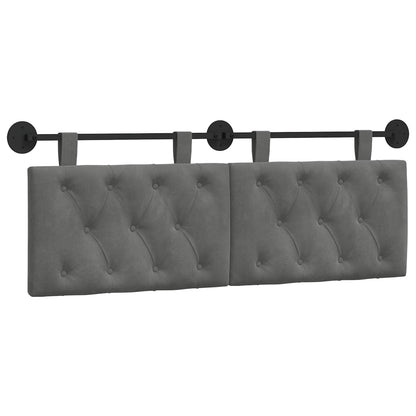 Hangend Hoofdeinde Donkergrijs 150 x 55 x 7 cm Fluweel