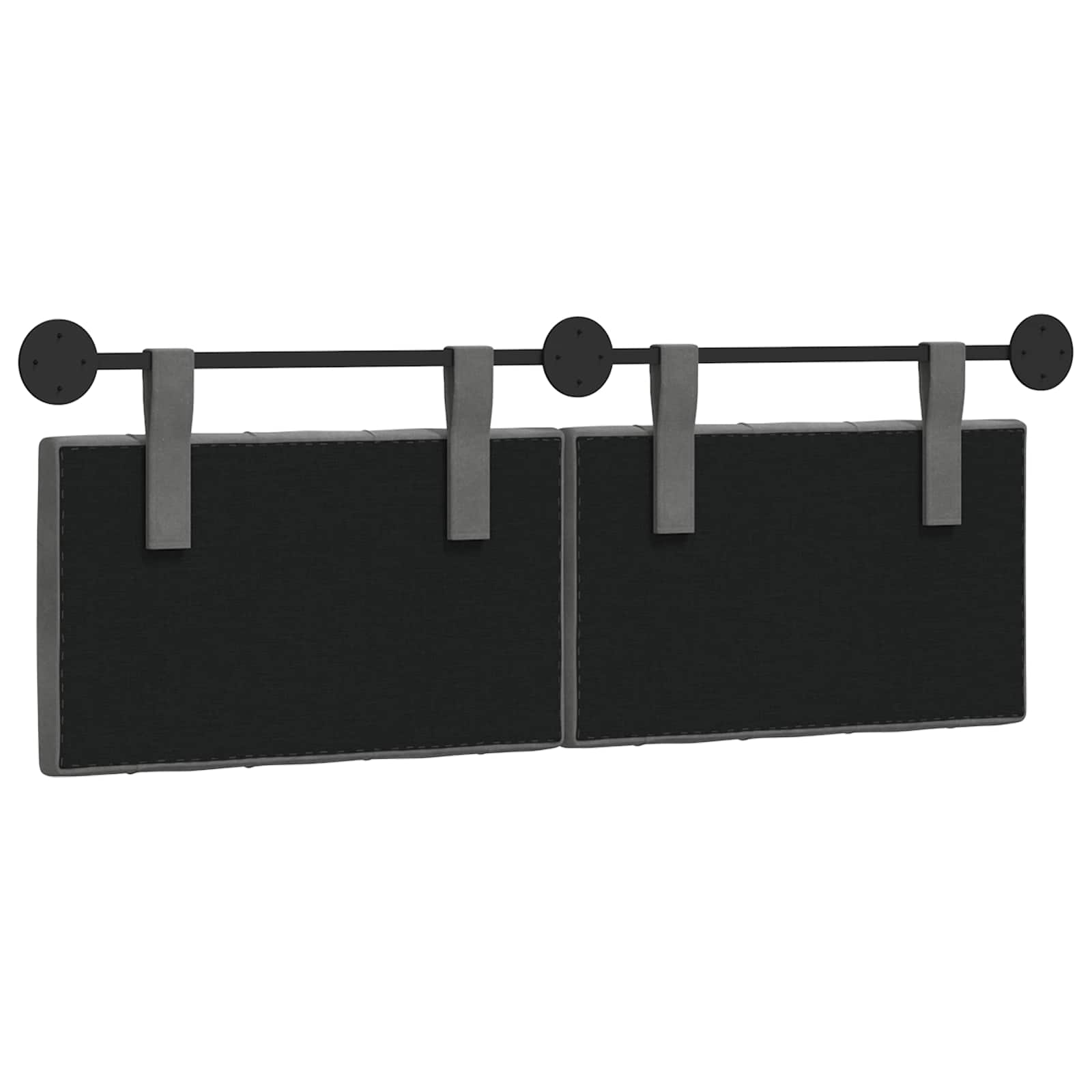 Hangend Hoofdeinde Donkergrijs 150 x 55 x 7 cm Fluweel