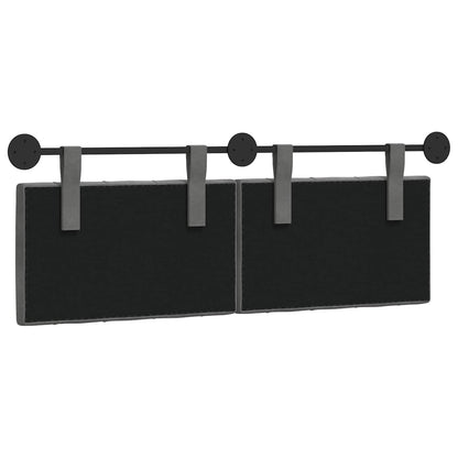 Hangend Hoofdeinde Donkergrijs 150 x 55 x 7 cm Fluweel