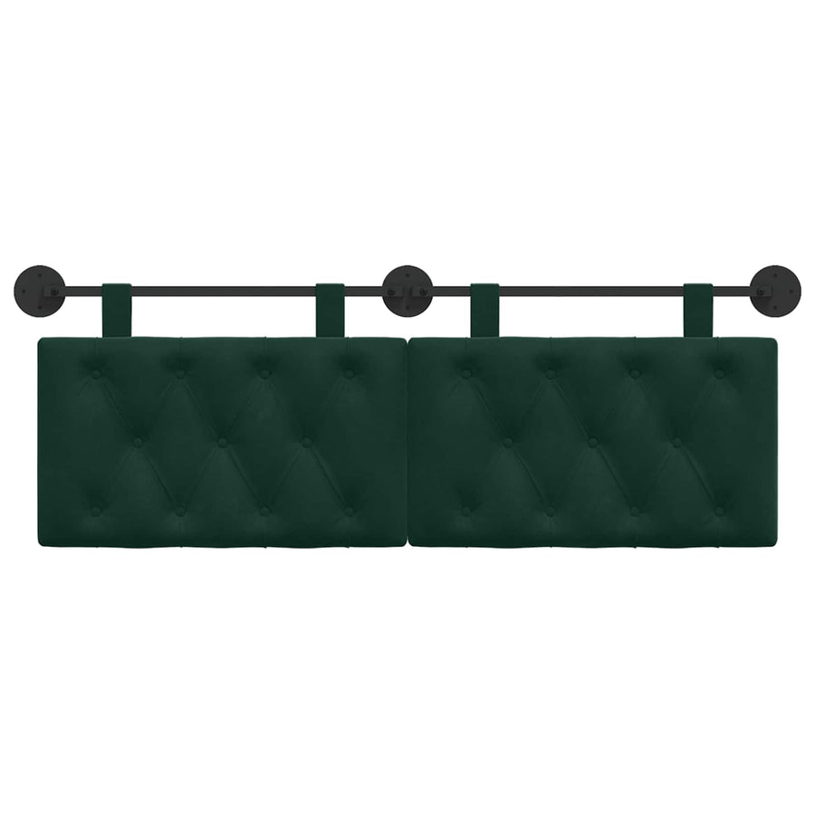 Hangend Hoofdeinde Donkergroen 150 x 55 x 7 cm Fluweel