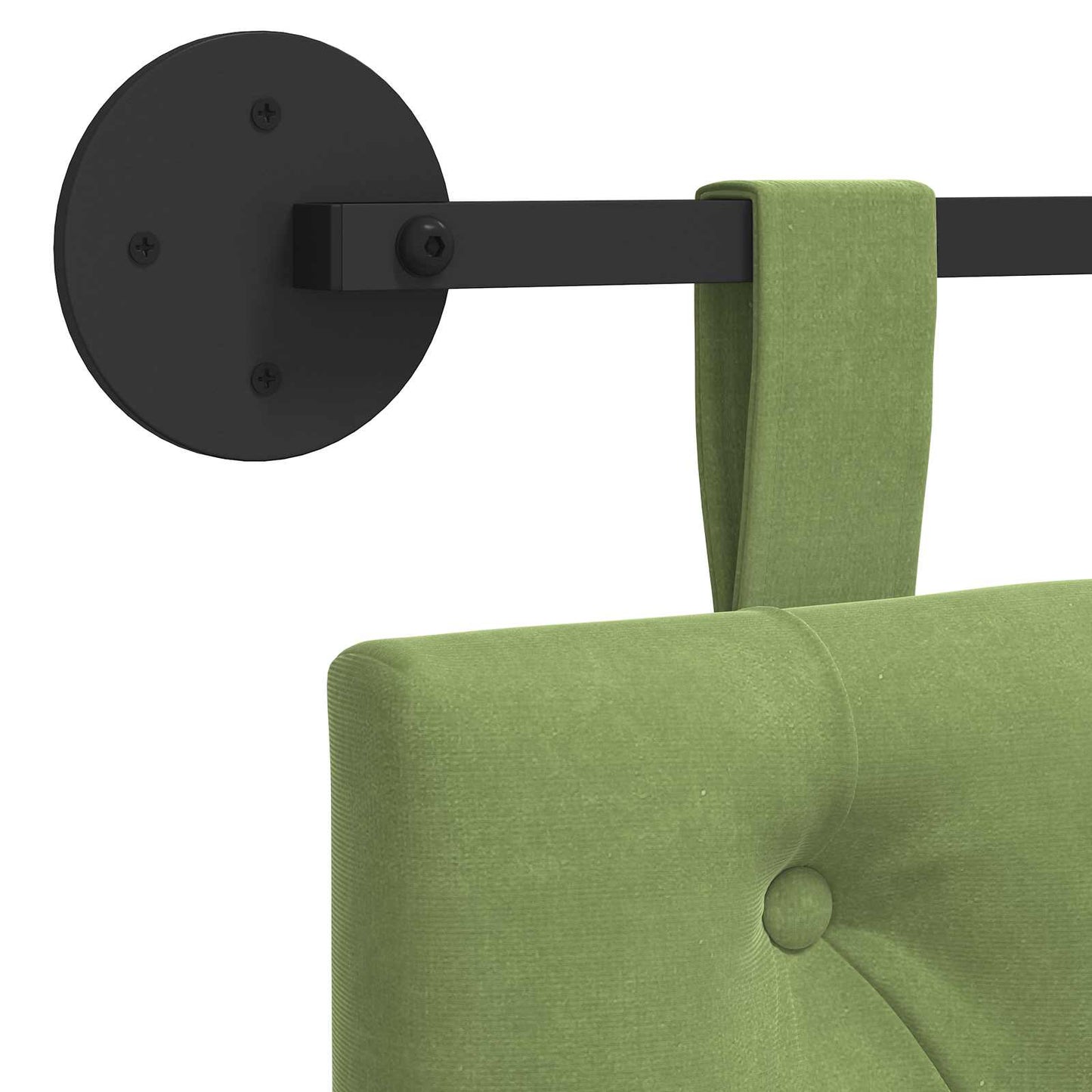 Hangend Hoofdeinde Lichtgroen 150 x 55 x 7 cm Fluweel