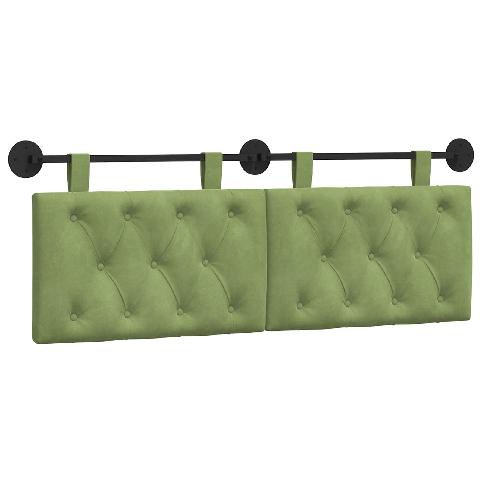 Hangend Hoofdeinde Lichtgroen 150 x 55 x 7 cm Fluweel