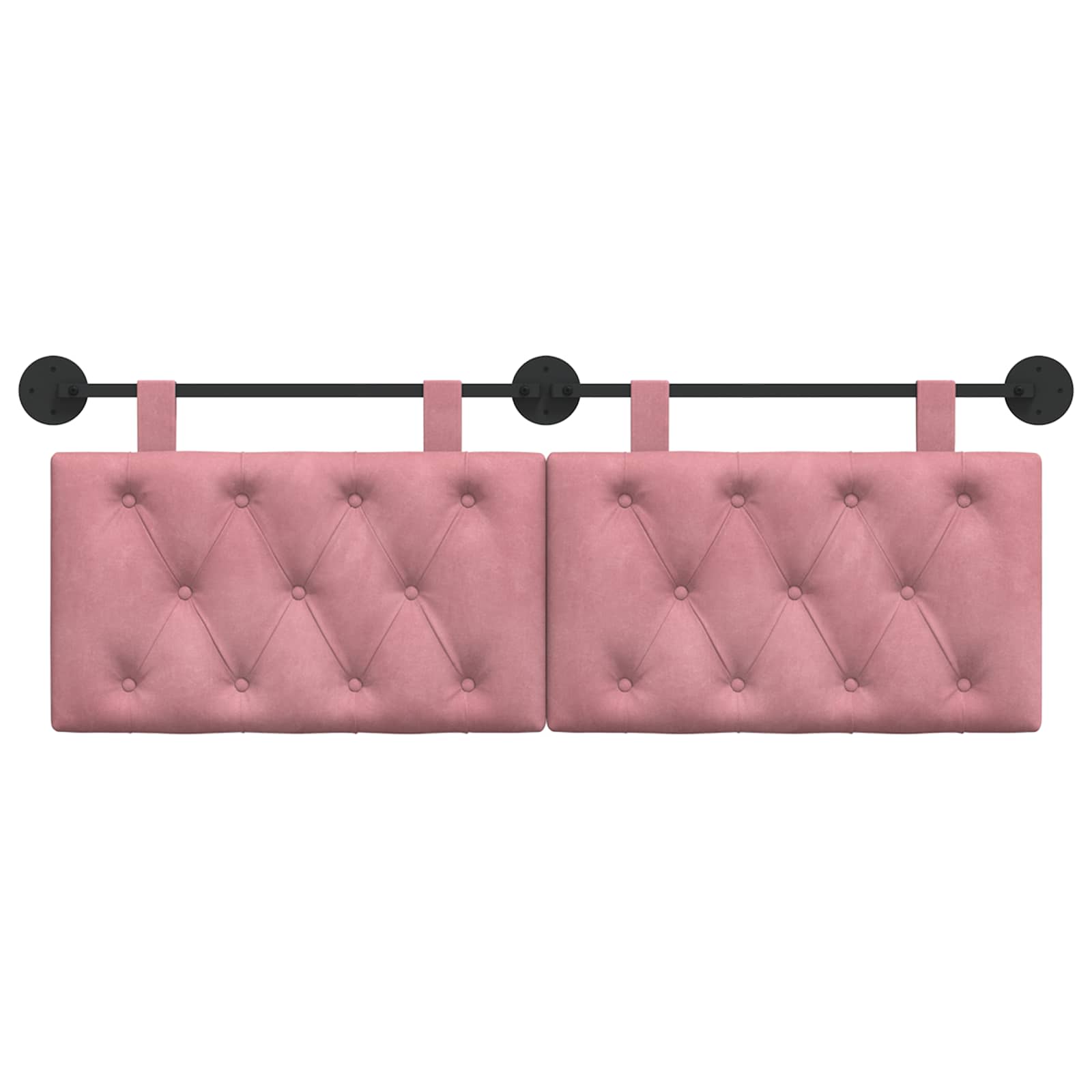 Hangend Hoofdeinde Wandgemonteerd Roze 150 x 55 x 7 cm Fluweel