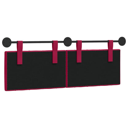 Hangend Hoofdeinde Wijnrood 150 x 55 x 7 cm Fluweel