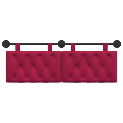 Hangend Hoofdeinde Wijnrood 150 x 55 x 7 cm Fluweel
