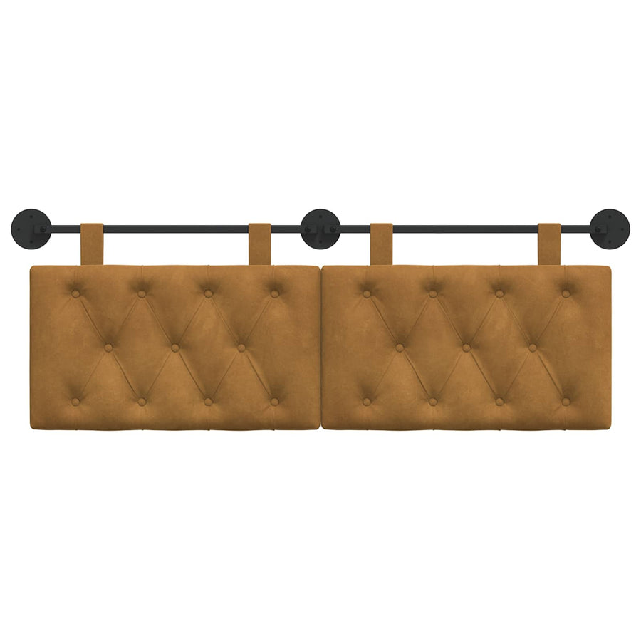 Hangend Hoofdeinde Wandgemonteerd Bruin 150 x 55 x 7 cm Fluweel