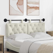 Hoofdbord hangend crème 150x55x7 cm fluweel
