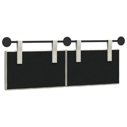 Hangend Hoofdeinde Wandgemonteerd Crème 150 x 55 x 7 cm Fluweel