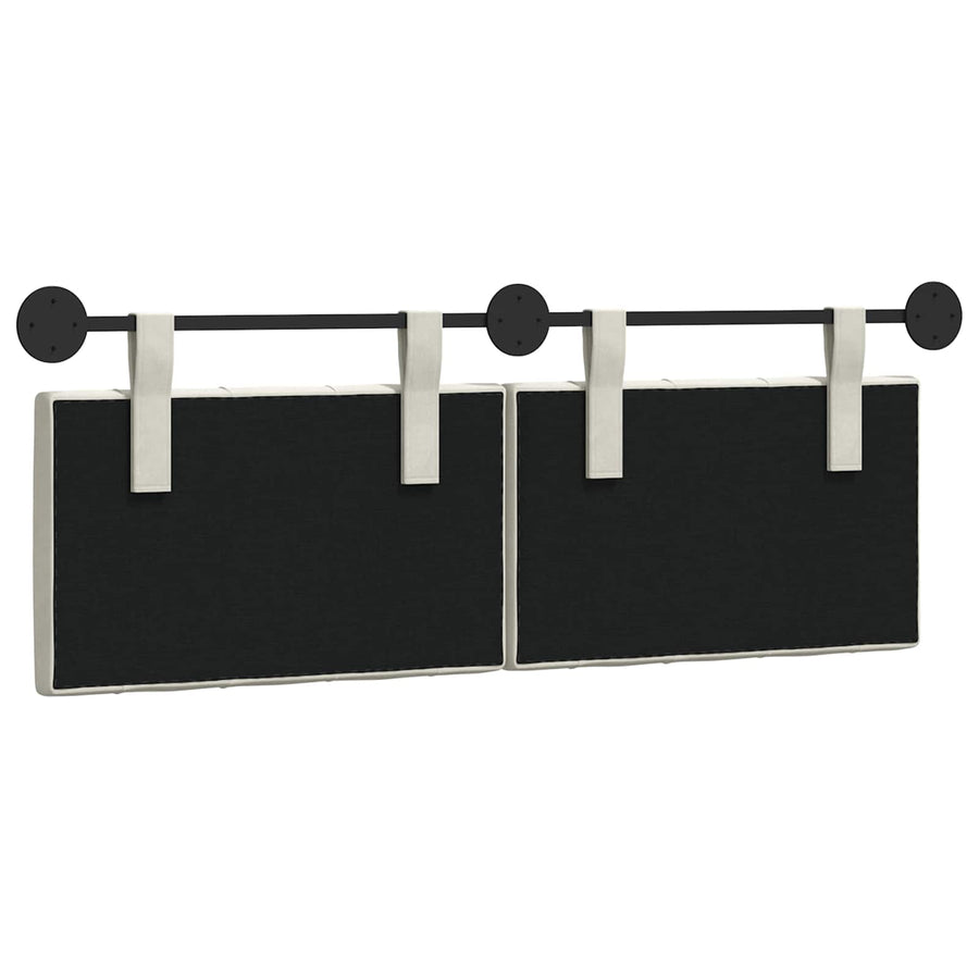 Hangend Hoofdeinde Wandgemonteerd Crème 150 x 55 x 7 cm Fluweel