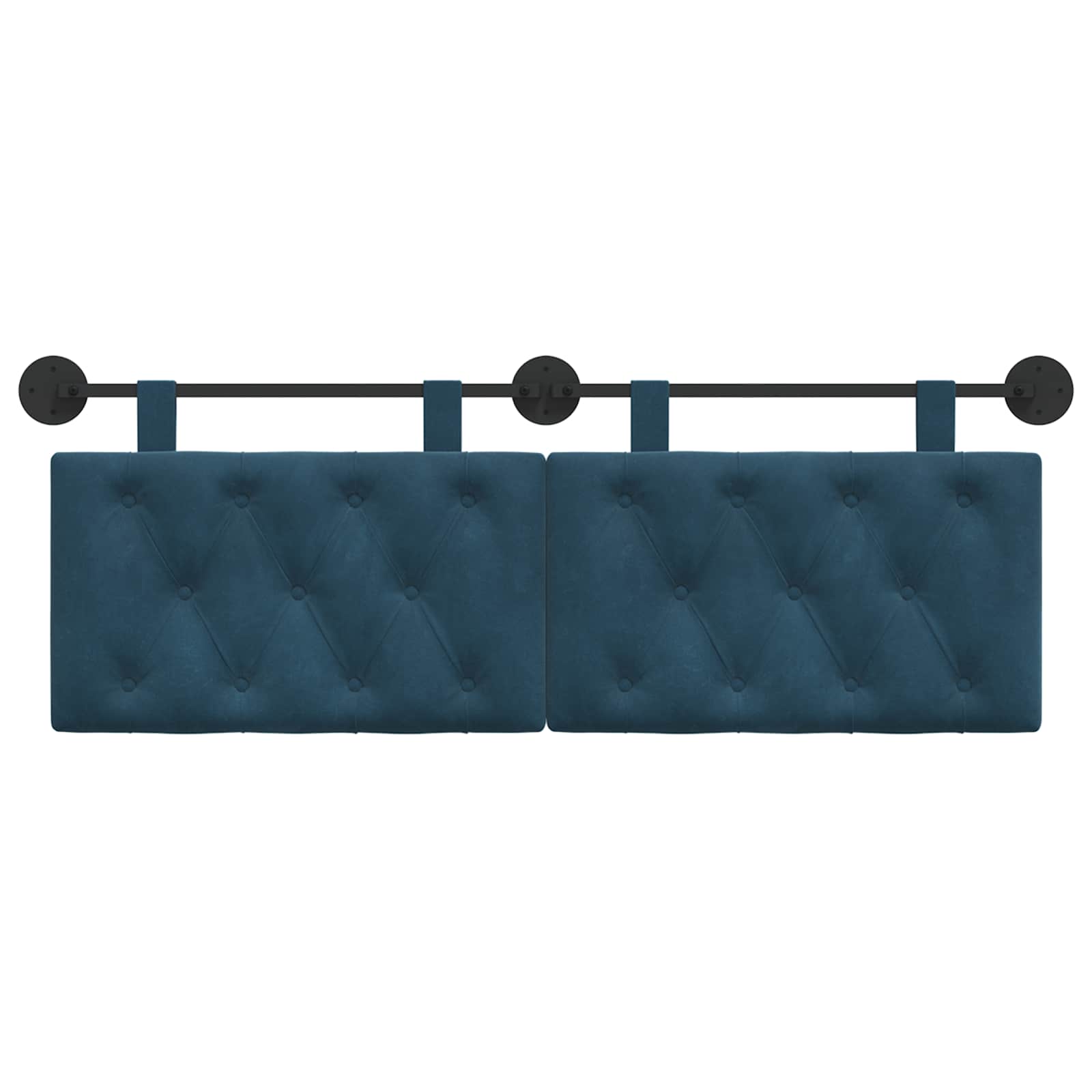 Hangend Hoofdeinde Wandgemonteerd Blauw 150 x 55 x 7 cm Fluweel