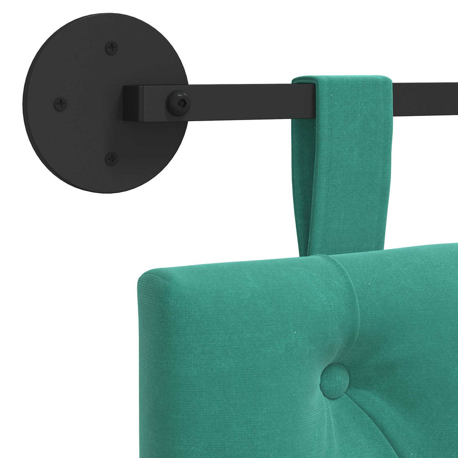 Hangend Hoofdeinde Turquoise 150 x 55 x 7 cm Fluweel