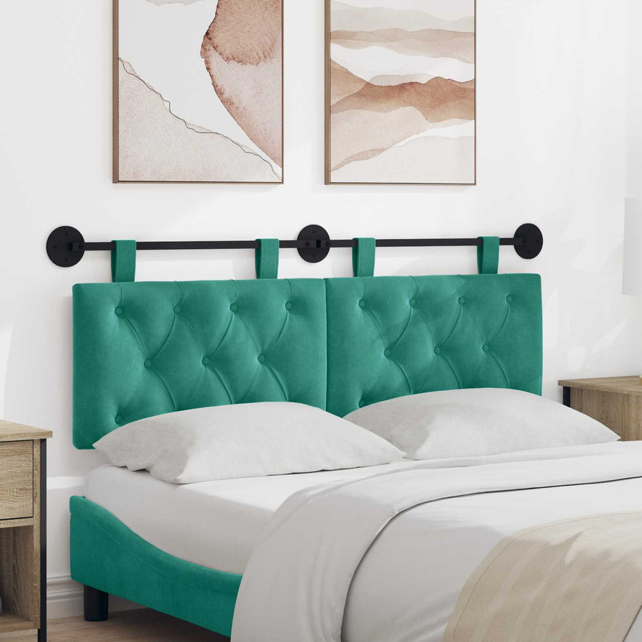 Hangend Hoofdeinde Turquoise 150 x 55 x 7 cm Fluweel
