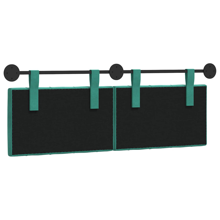 Hangend Hoofdeinde Turquoise 150 x 55 x 7 cm Fluweel