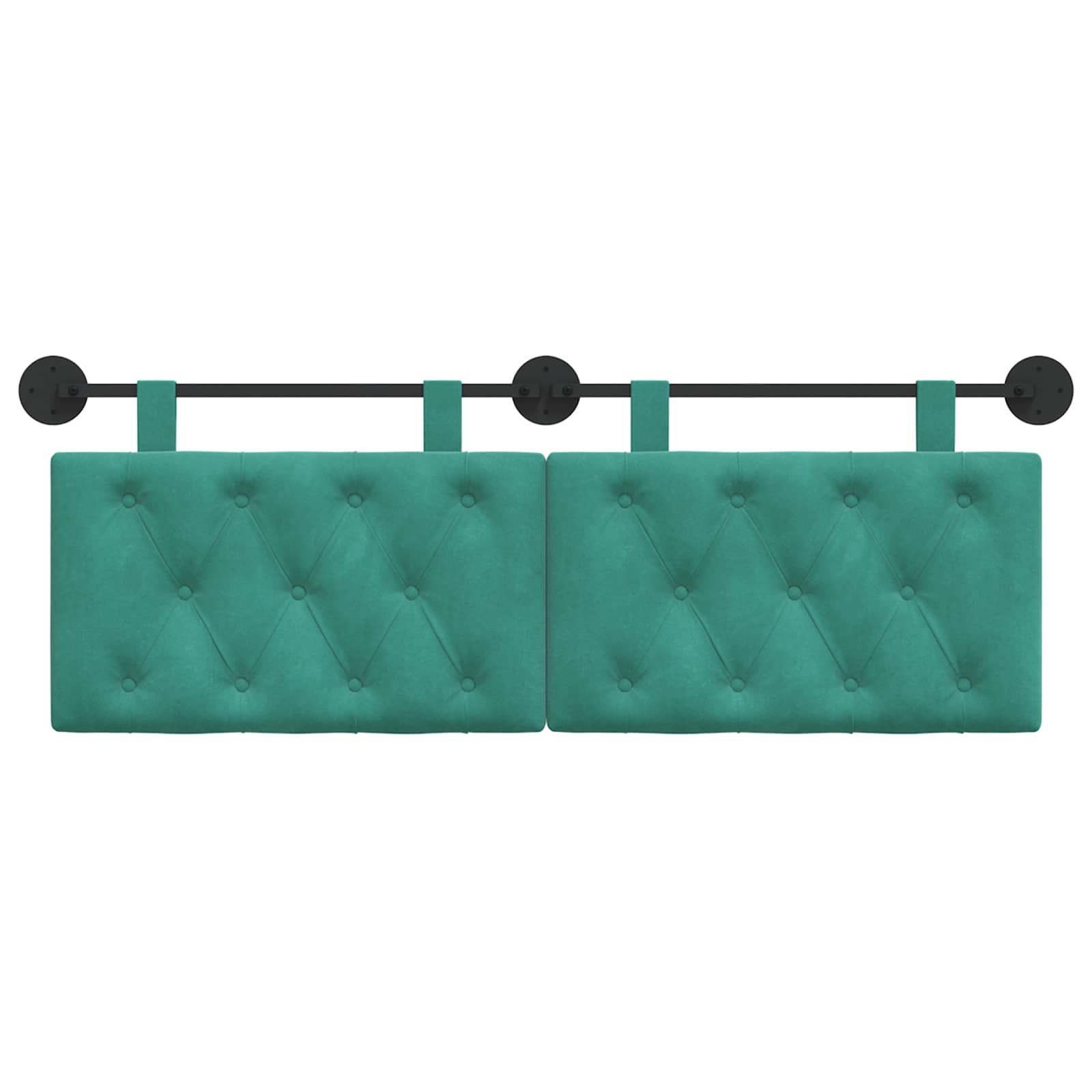 Hangend Hoofdeinde Turquoise 150 x 55 x 7 cm Fluweel