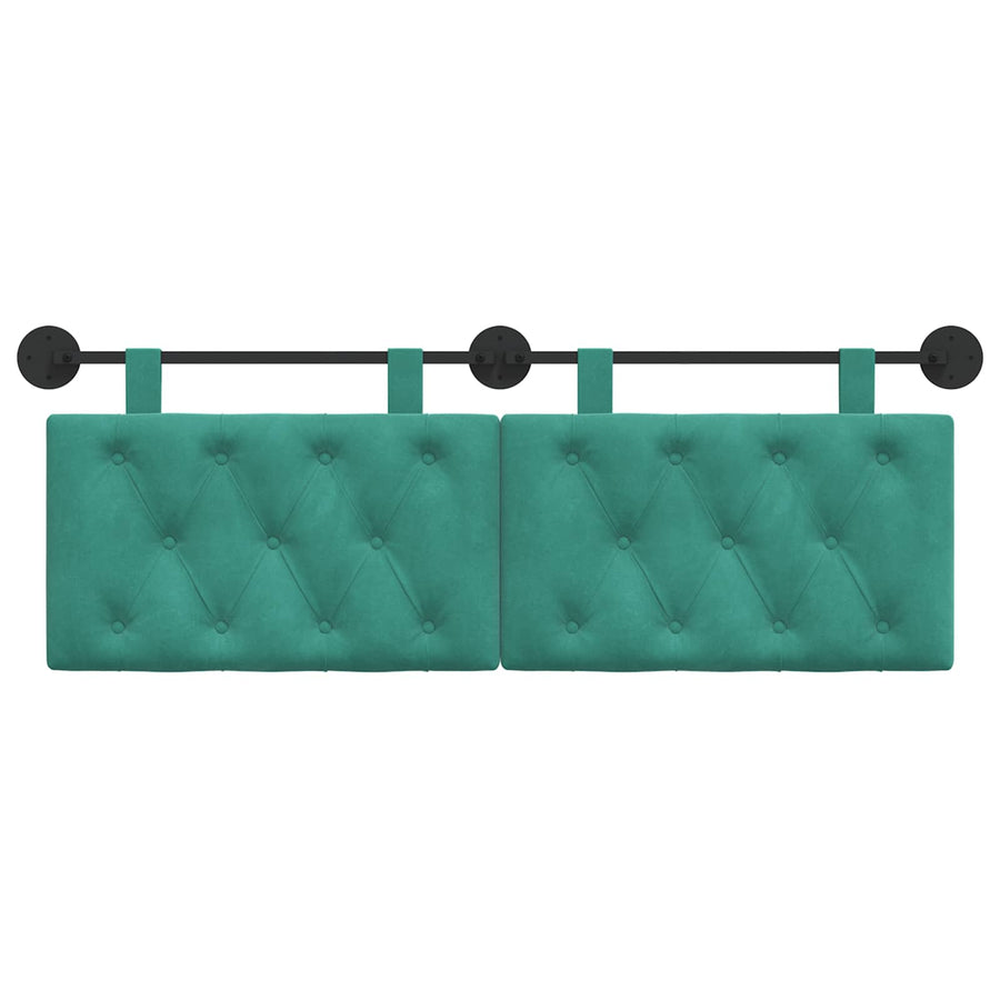 Hangend Hoofdeinde Turquoise 150 x 55 x 7 cm Fluweel