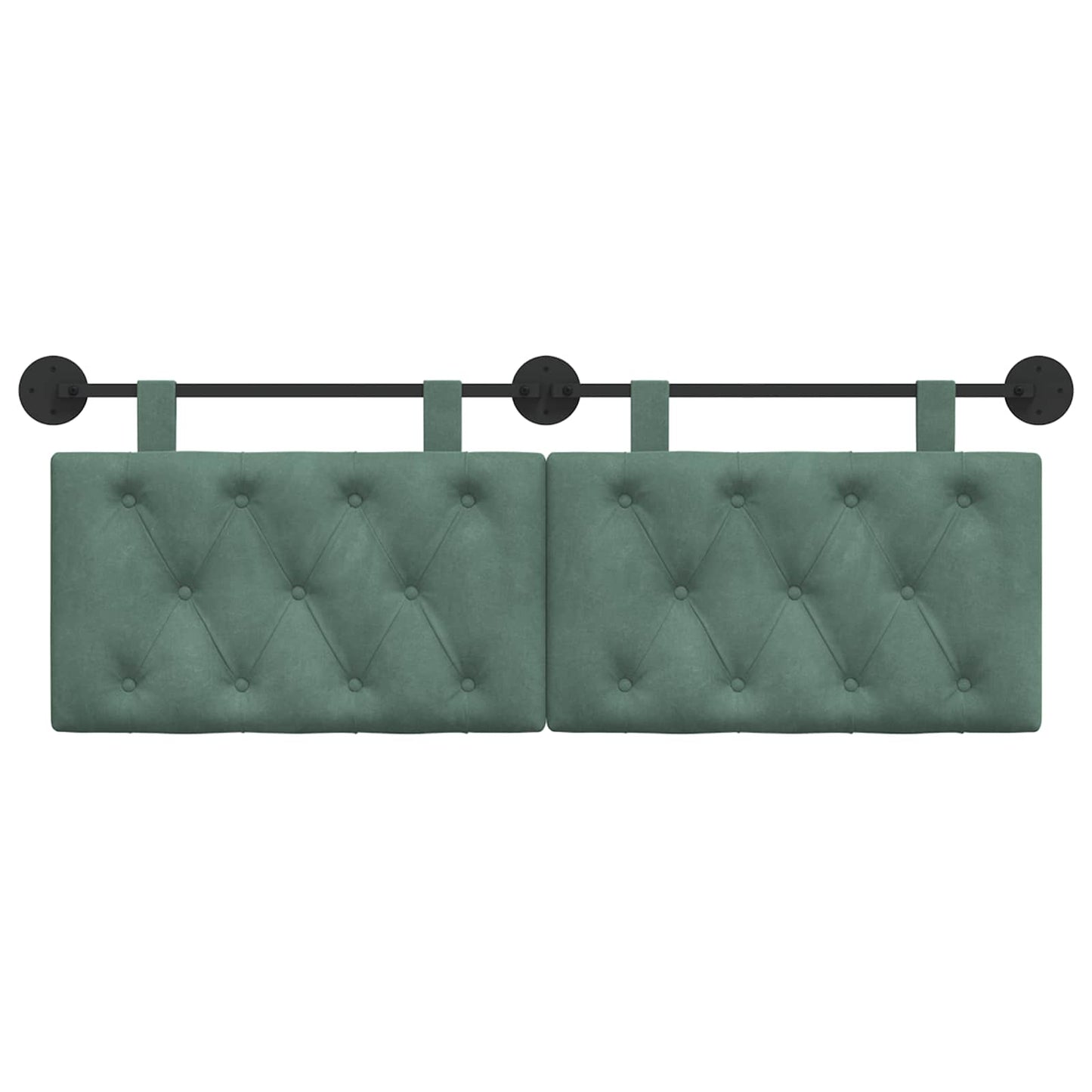 Hangend Hoofdeinde Zeegroen 150 x 55 x 7 cm Fluweel