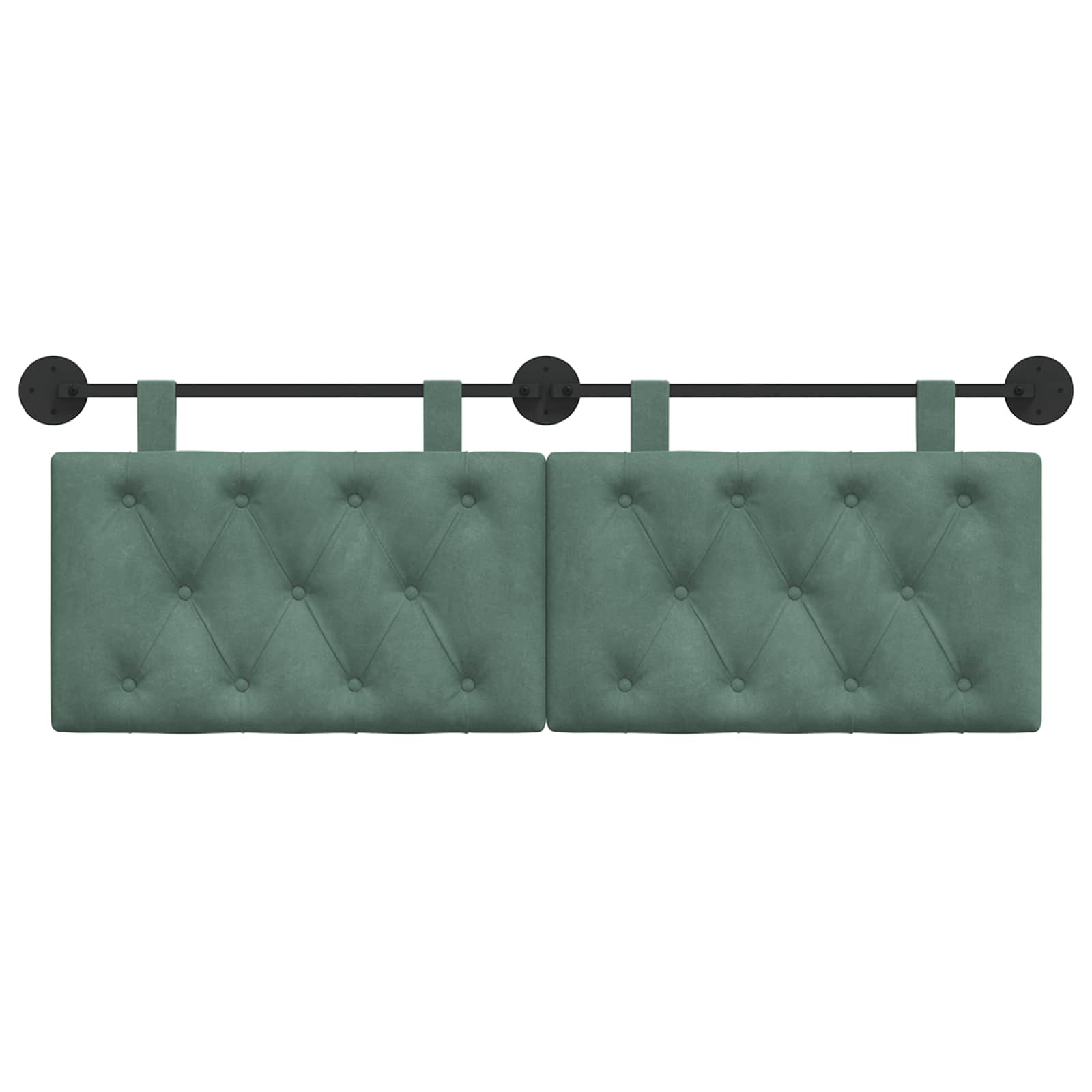 Hangend Hoofdeinde Zeegroen 150 x 55 x 7 cm Fluweel