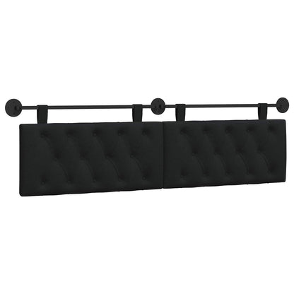 Hangend Hoofdeinde Wandgemonteerd Zwart 170 x 55 x 7 cm Stof