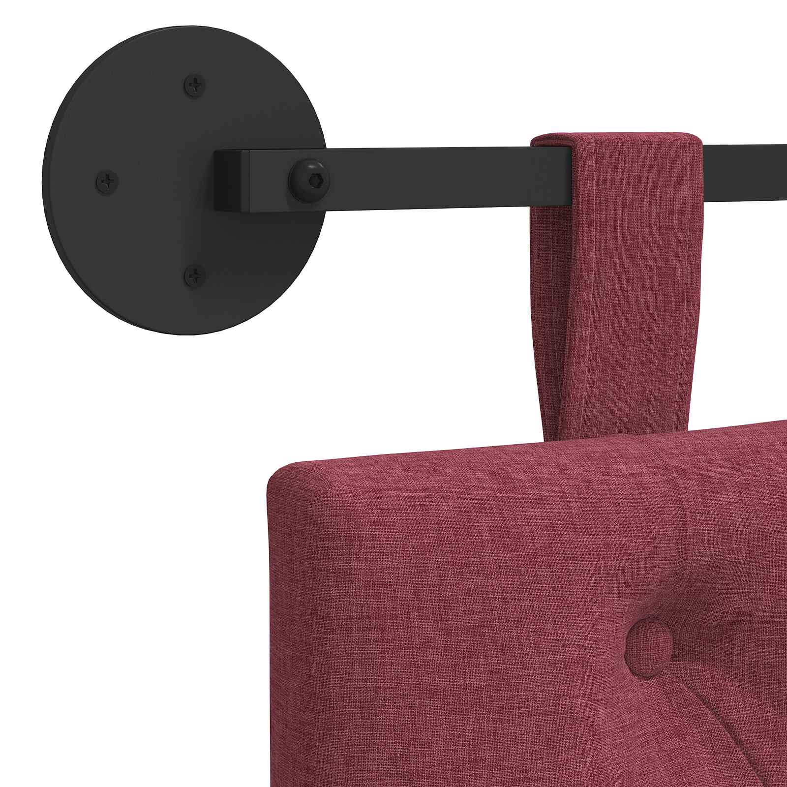 Hangend Hoofdeinde Wandgemonteerd Wijnrood 170 x 55 x 7 cm Stof