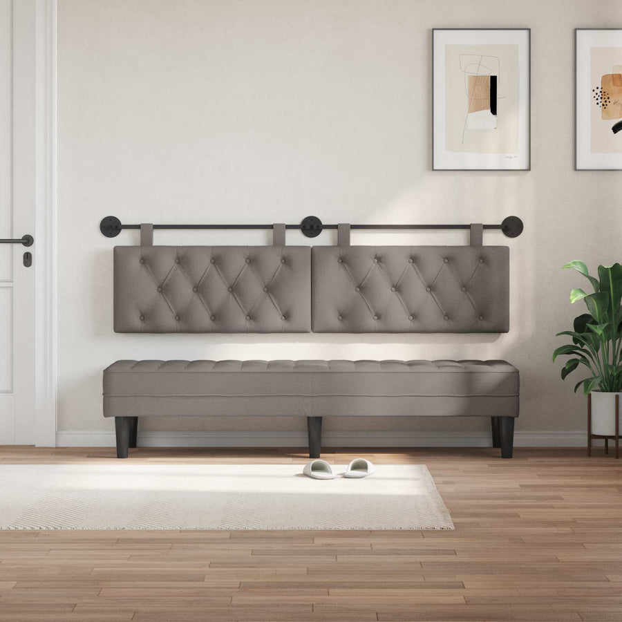 Hangend Hoofdeinde Wandgemonteerd Taupe 170 x 55 x 7 cm Stof