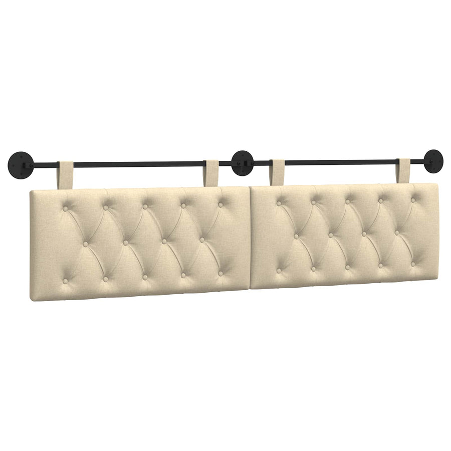 Hangend Hoofdeinde Wandgemonteerd Crème 170 x 55 x 7 cm Stof
