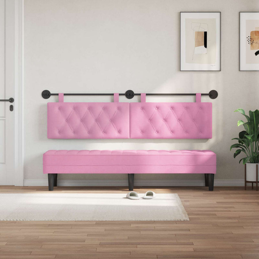 Hangend Hoofdeinde Wandgemonteerd Roze 170 x 55 x 7 cm Stof