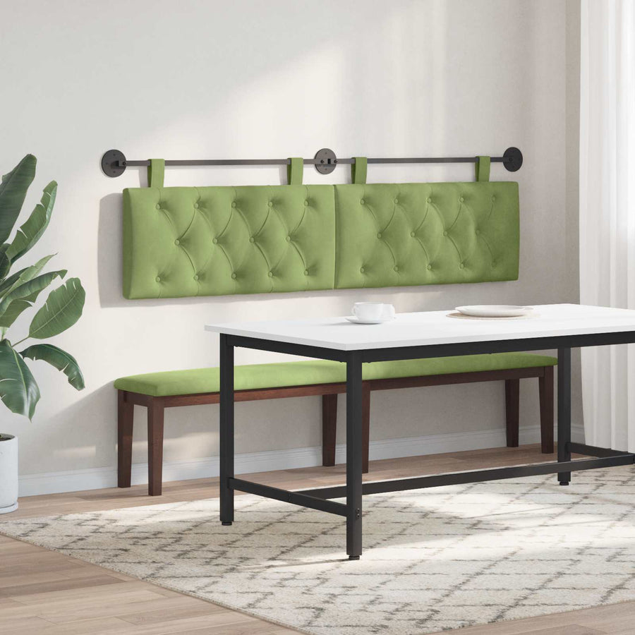 Hangend Hoofdeinde Lichtgroen 170 x 55 x 7 cm Fluweel