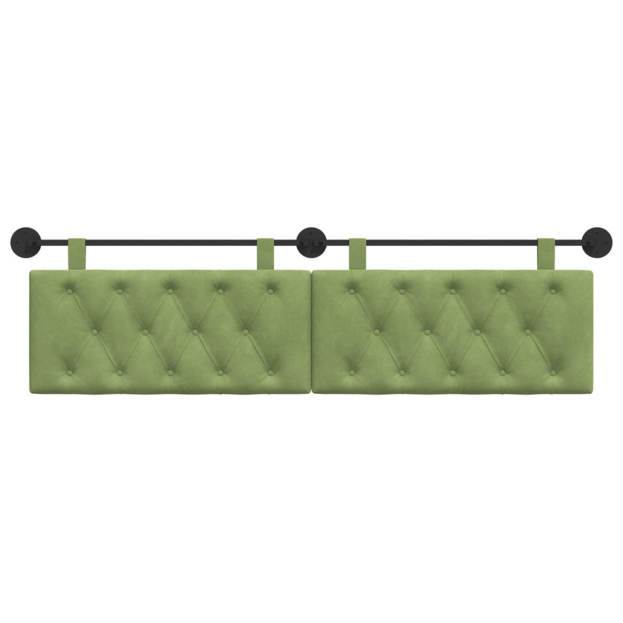Hangend Hoofdeinde Lichtgroen 170 x 55 x 7 cm Fluweel