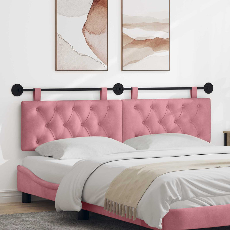 Hangend Hoofdeinde Wandgemonteerd Roze 170 x 55 x 7 cm Fluweel