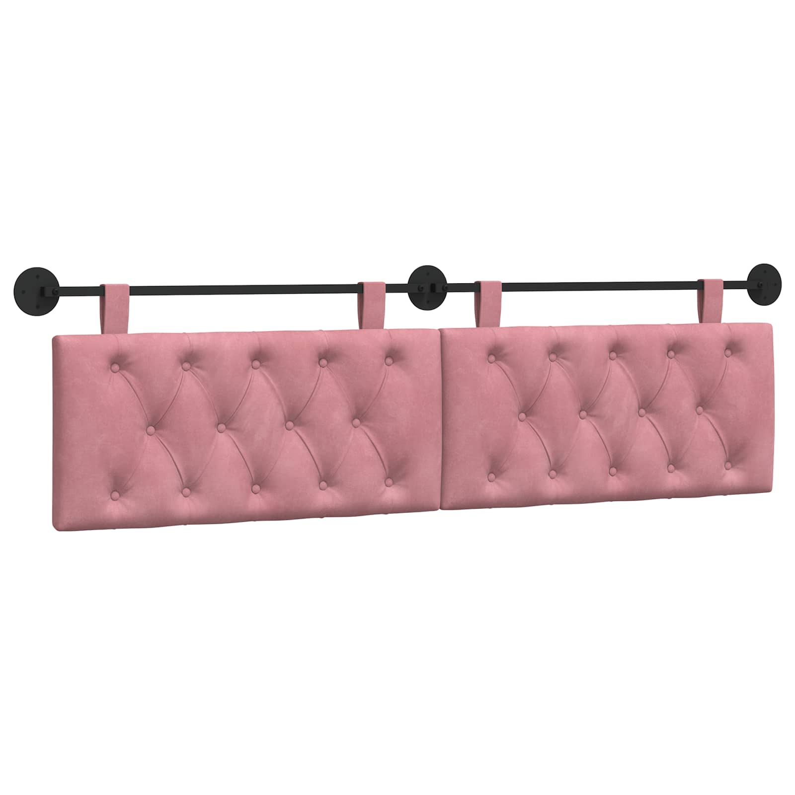 Hangend Hoofdeinde Wandgemonteerd Roze 170 x 55 x 7 cm Fluweel