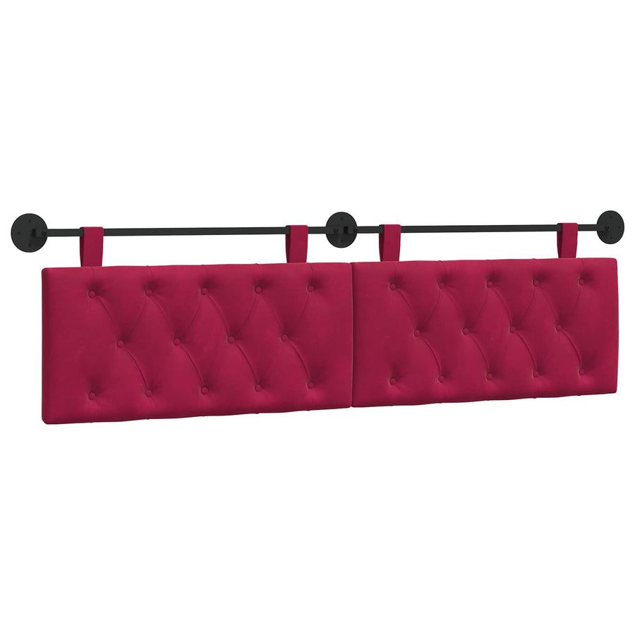 Hangend Hoofdeinde Wijnrood 170 x 55 x 7 cm Fluweel