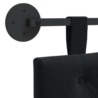 Hangend Hoofdeinde Wandgemonteerd Zwart 170 x 55 x 7 cm Fluweel