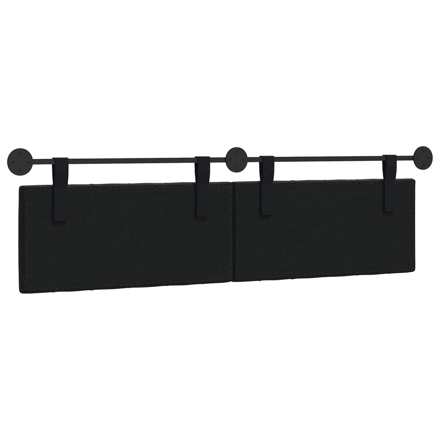 Hangend Hoofdeinde Wandgemonteerd Zwart 170 x 55 x 7 cm Fluweel