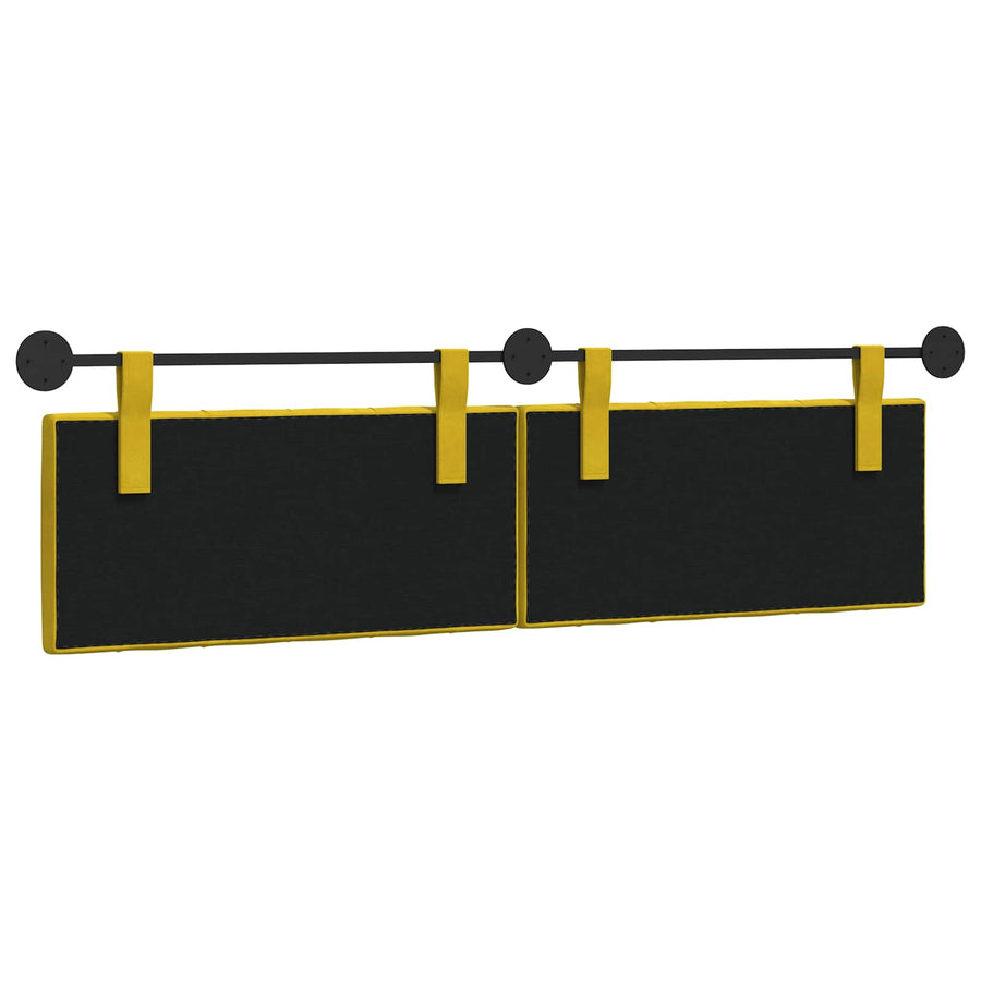Hangend Hoofdeinde Wandgemonteerd Geel 170 x 55 x 7 cm Fluweel