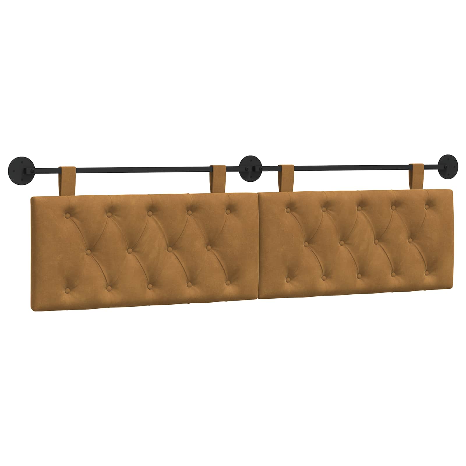 Hangend Hoofdeinde Wandgemonteerd Bruin 170 x 55 x 7 cm Fluweel
