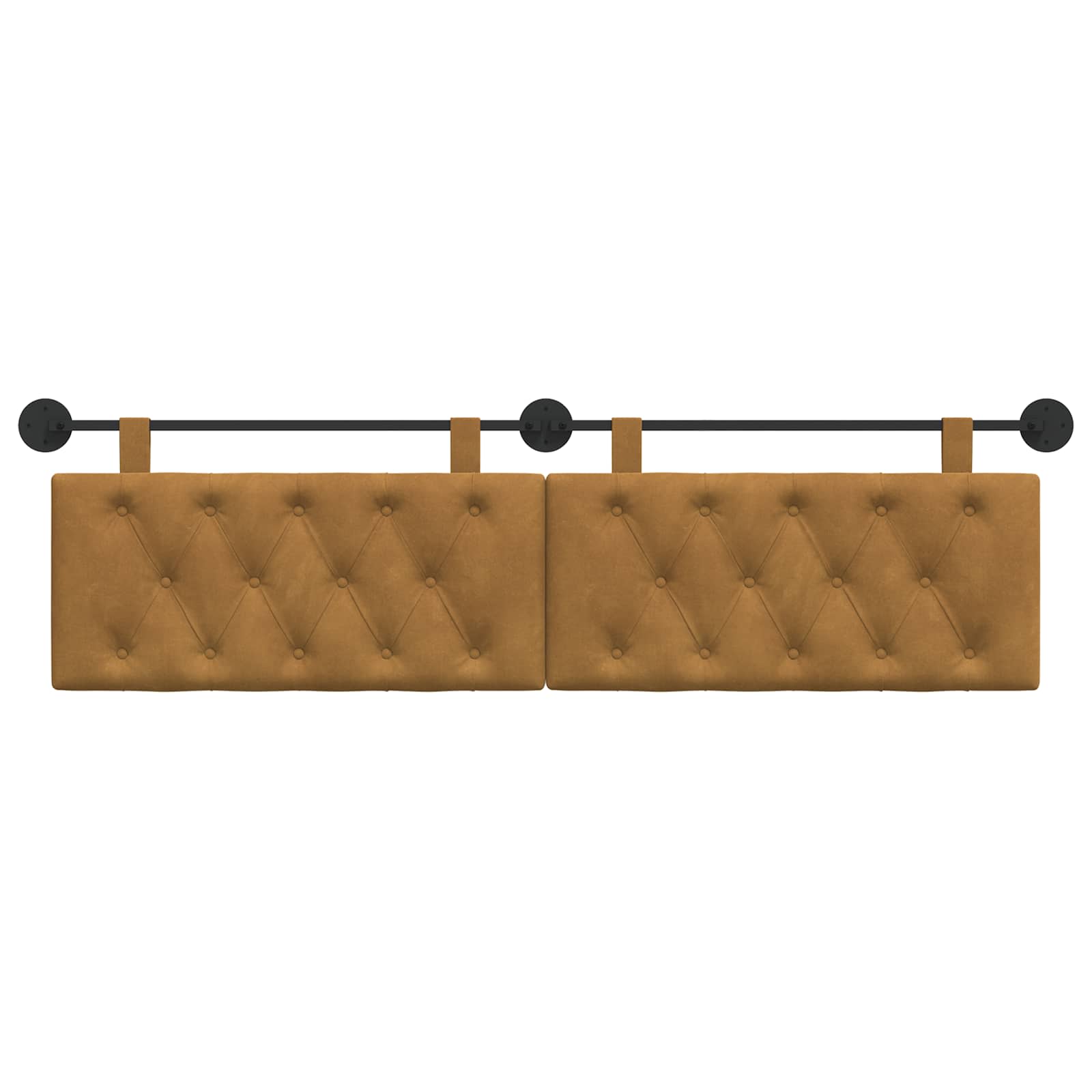 Hangend Hoofdeinde Wandgemonteerd Bruin 170 x 55 x 7 cm Fluweel