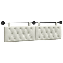 Hangend Hoofdeinde Wandgemonteerd Crème 170 x 55 x 7 cm Fluweel