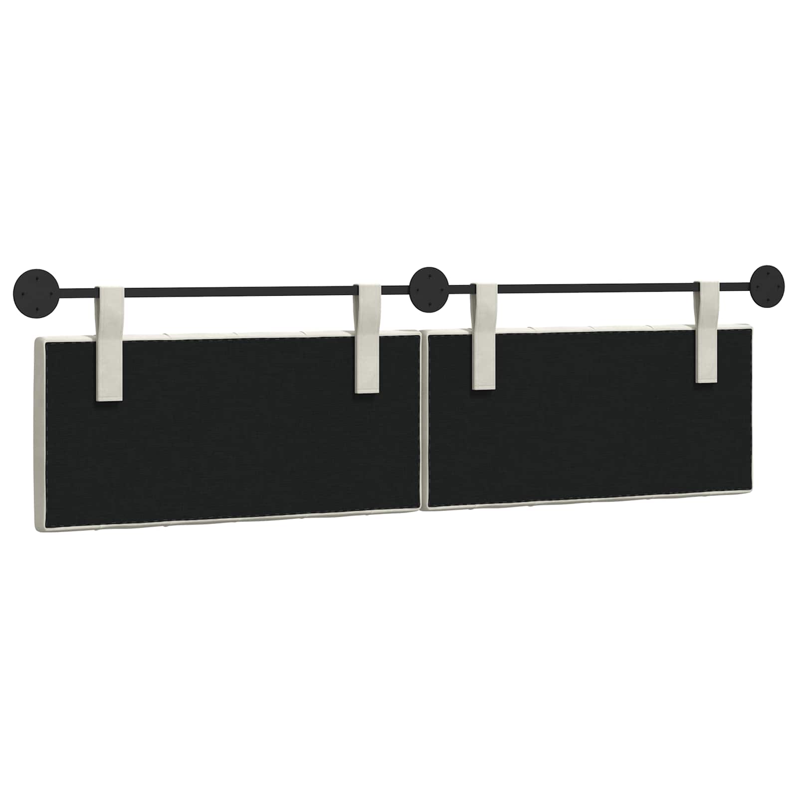 Hangend Hoofdeinde Wandgemonteerd Crème 170 x 55 x 7 cm Fluweel