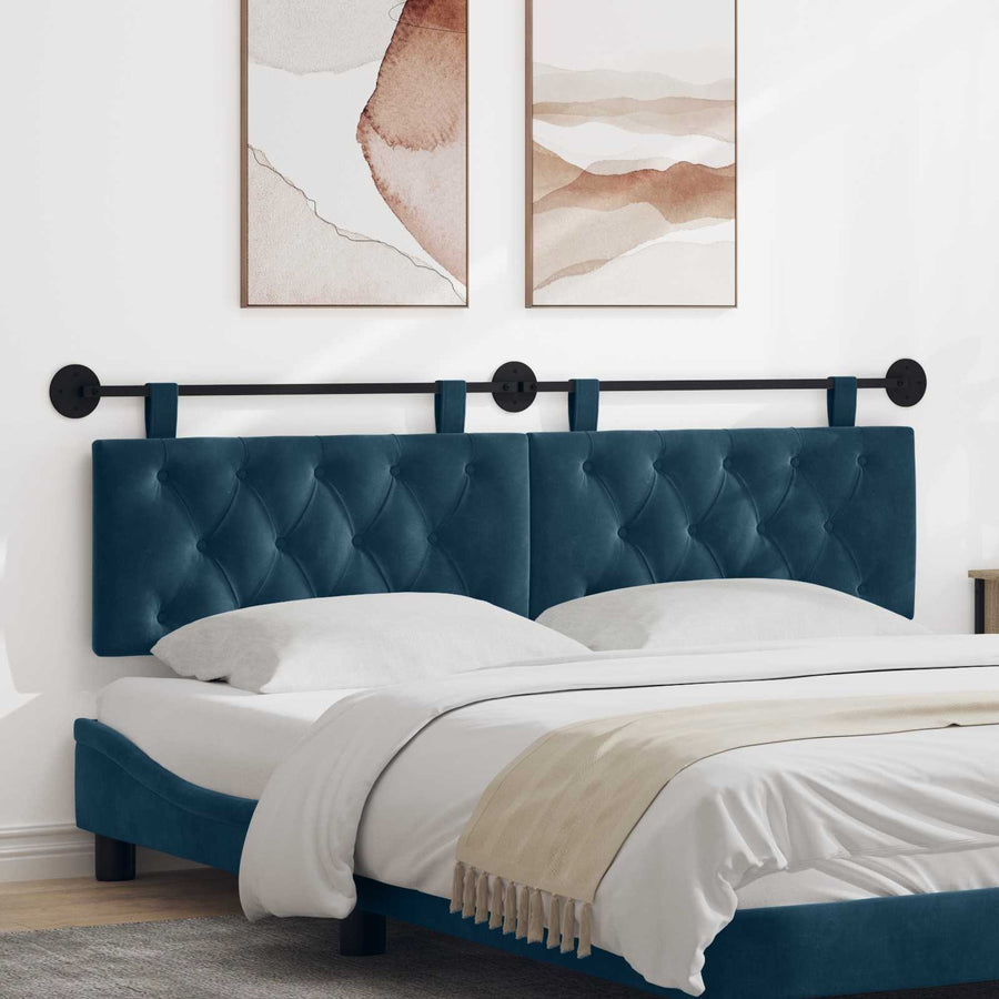 Hangend Hoofdeinde Wandgemonteerd Blauw 170 x 55 x 7 cm Fluweel