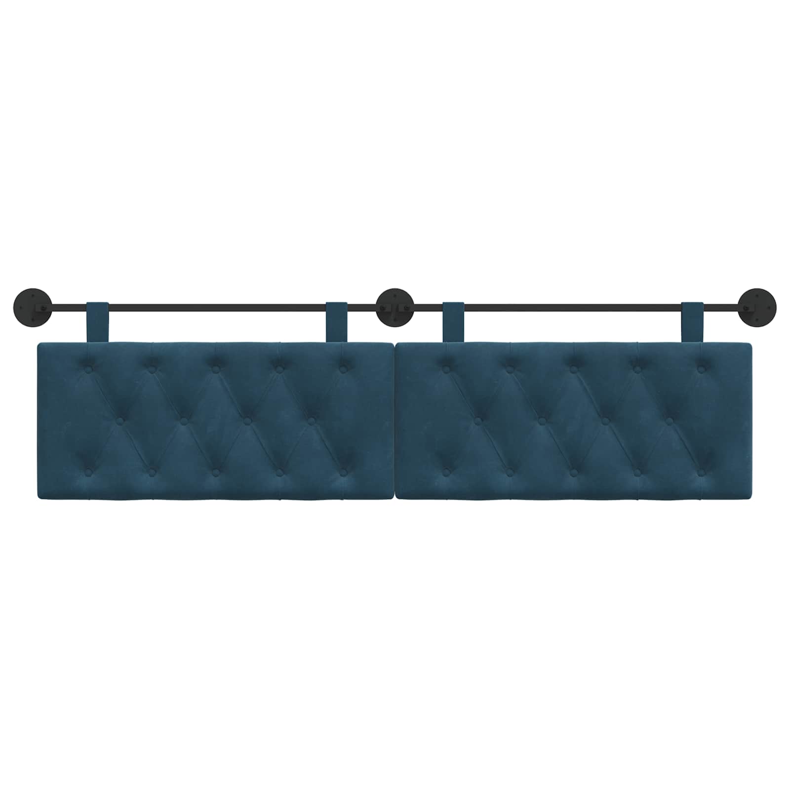 Hangend Hoofdeinde Wandgemonteerd Blauw 170 x 55 x 7 cm Fluweel