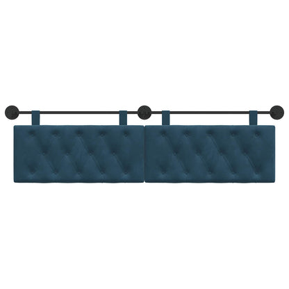 Hangend Hoofdeinde Wandgemonteerd Blauw 170 x 55 x 7 cm Fluweel