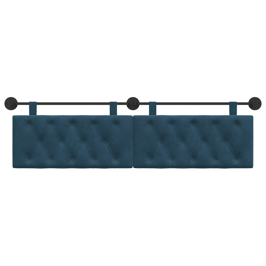 Hangend Hoofdeinde Wandgemonteerd Blauw 170 x 55 x 7 cm Fluweel
